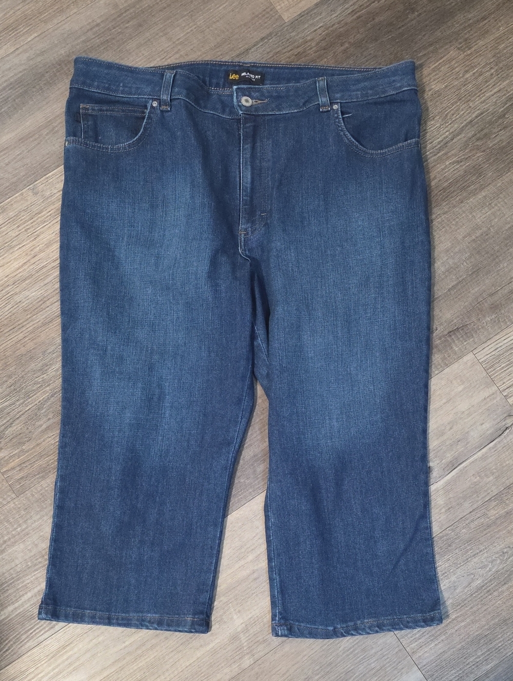 Lee Women's Dark Blue Relaxed Denim Capris